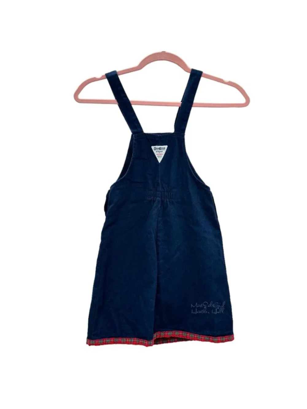 OshKosh b'gosh Vintage 1980's USA Union Made Vestbak Jumper Dress Size 6X
